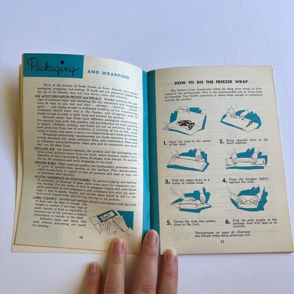 Vintage 1963 Cookbook Freezing Foods at Home Paperback - Picture 6 of 16